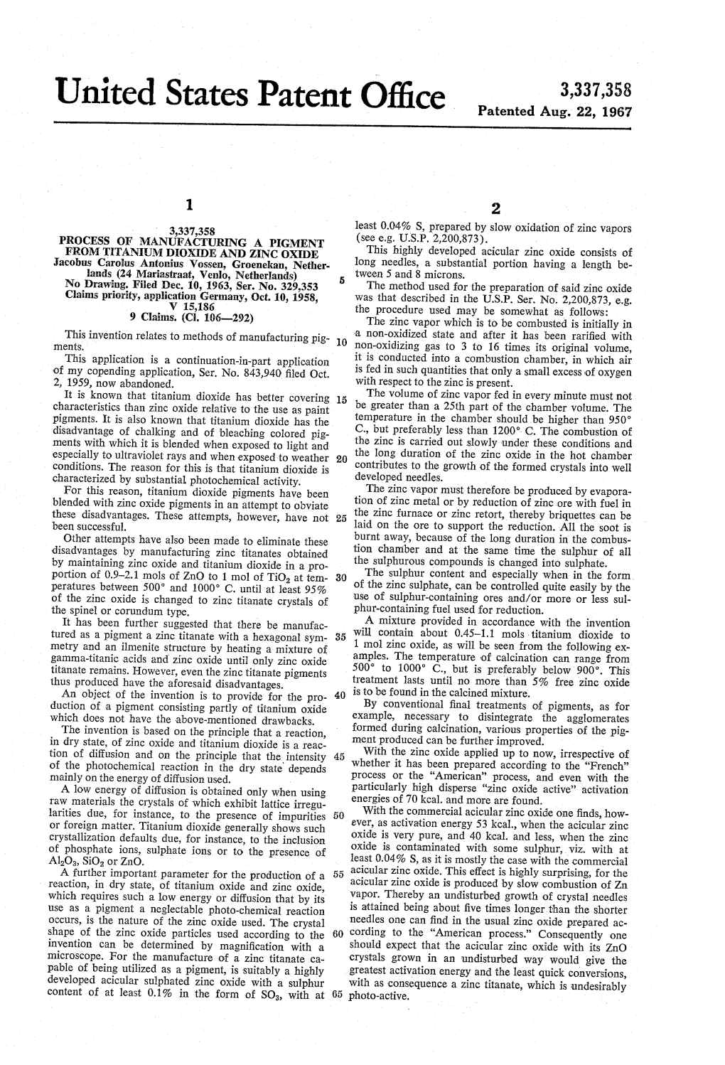 United States Patent 0 ICC , Patented Aug