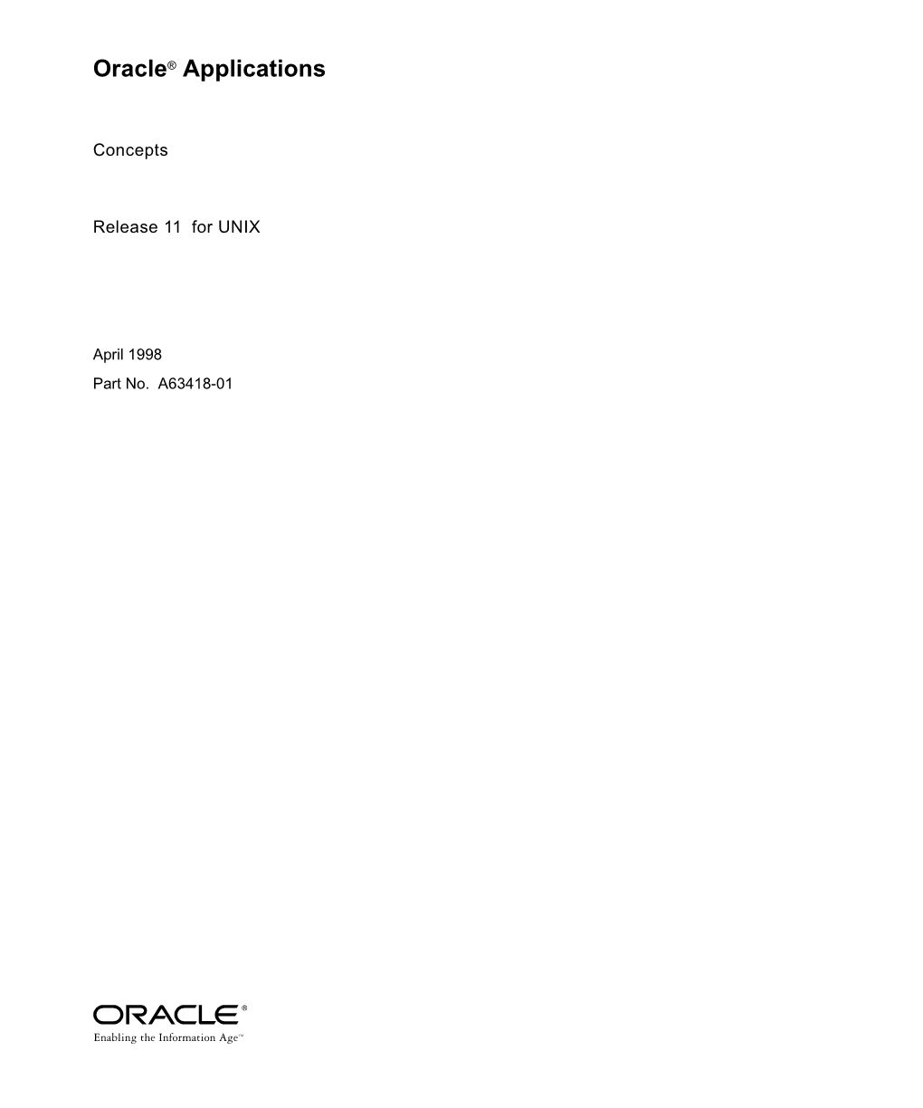 Oracle® Applications