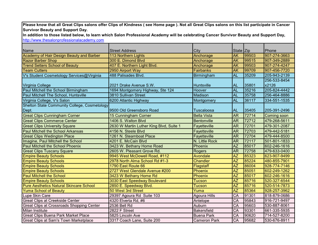 Csbsd 10Pt Participant List May