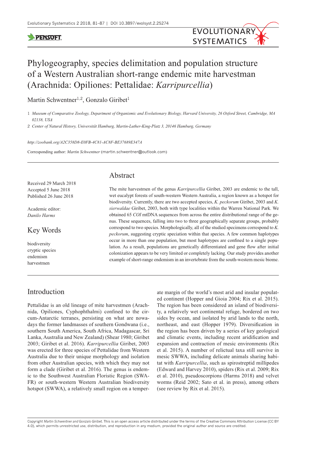 Phylogeography, Species Delimitation and Population