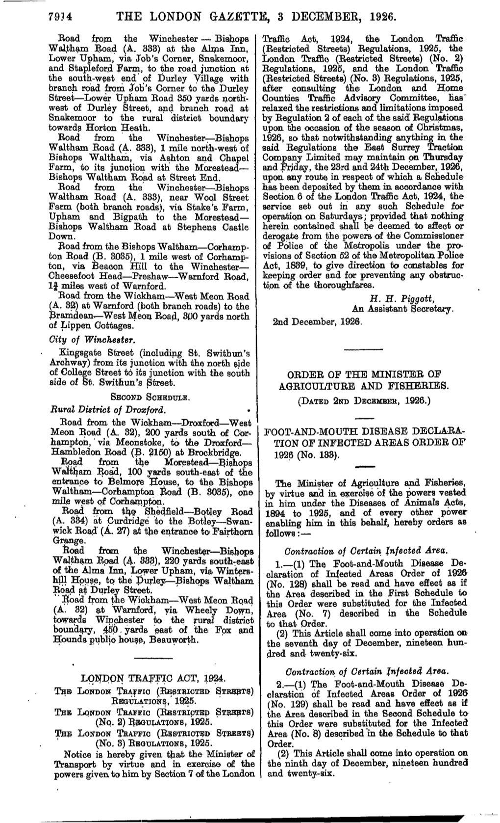 7934 the London Gazette, 3 December, 1926
