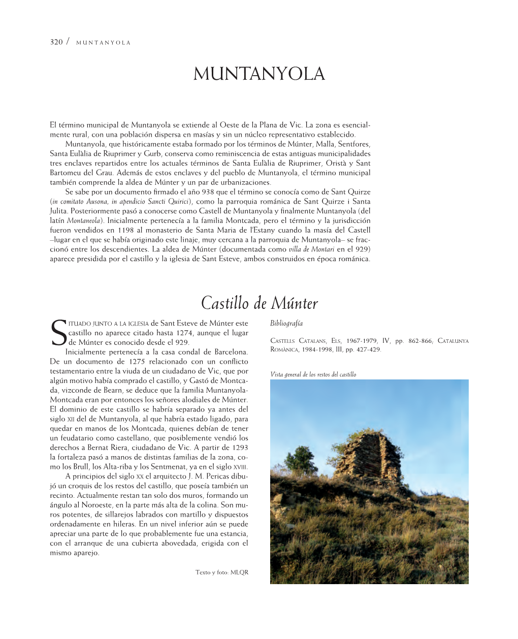 Muntanyola Castillo De Múnter