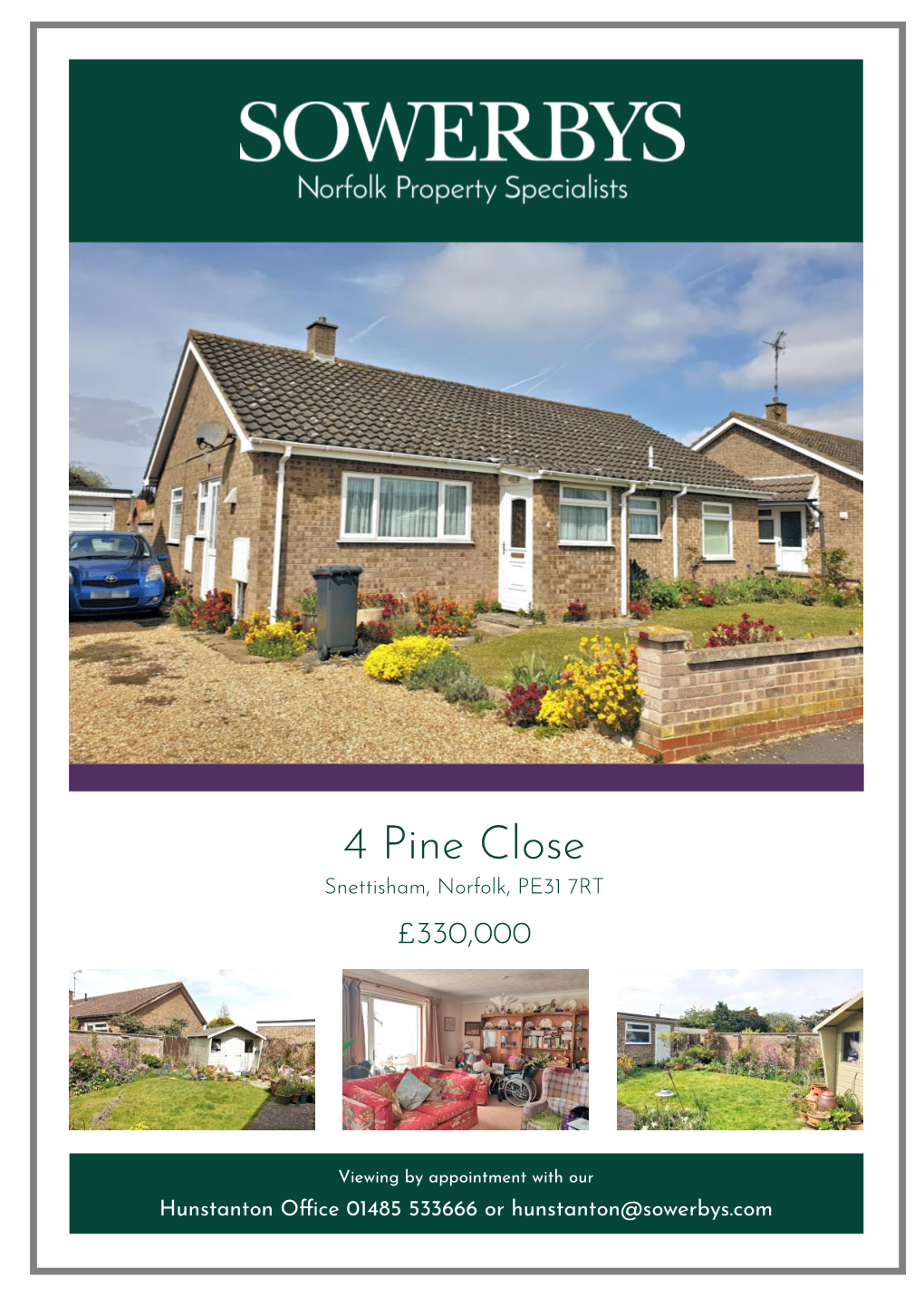 4 Pine Close Snettisham, Norfolk, PE31 7RT