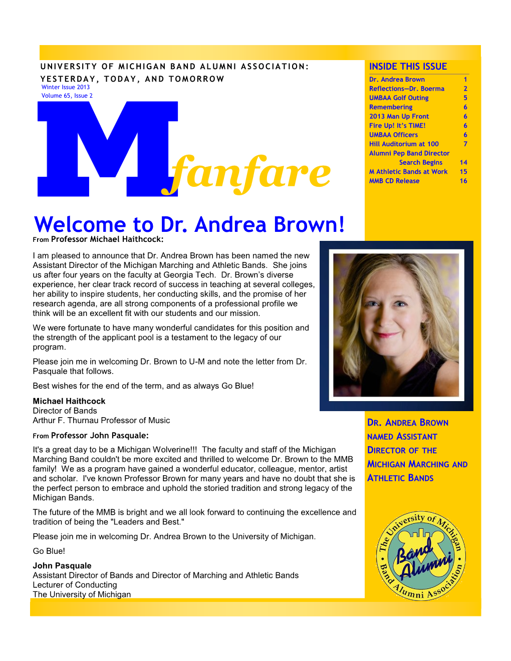 Fanfare MMB CD Release 16 Welcome to Dr