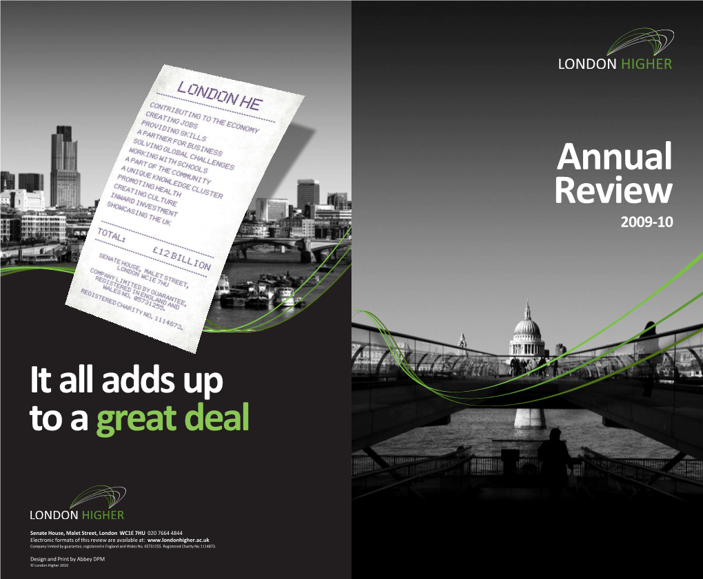 LONDON HIGHER Annual Review (2009)