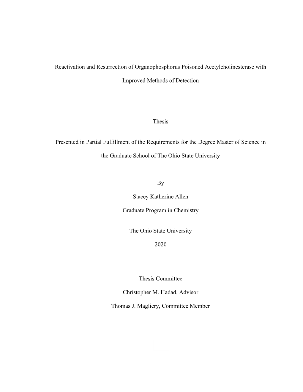 1 Reactivation and Resurrection of Organophosphorus Poisoned