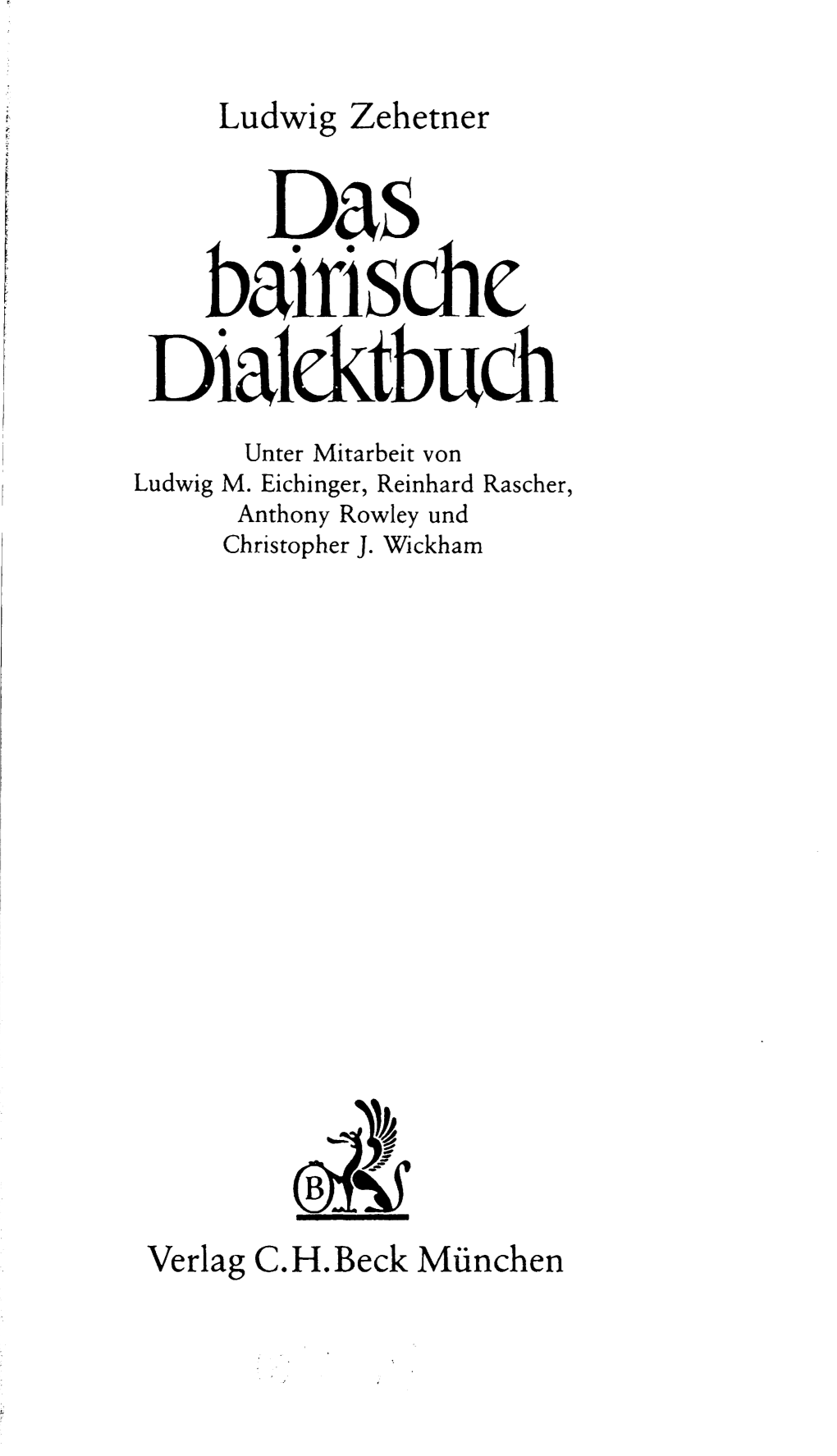 Das, Baltische Dialektbuch Unter Mitarbeit Von Ludwig M