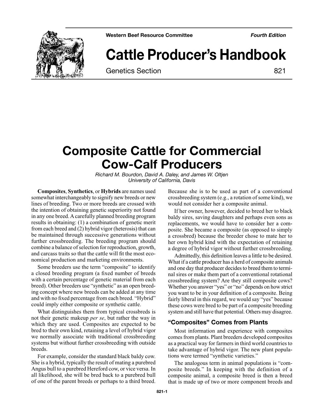 Cattle Producer's Handbook