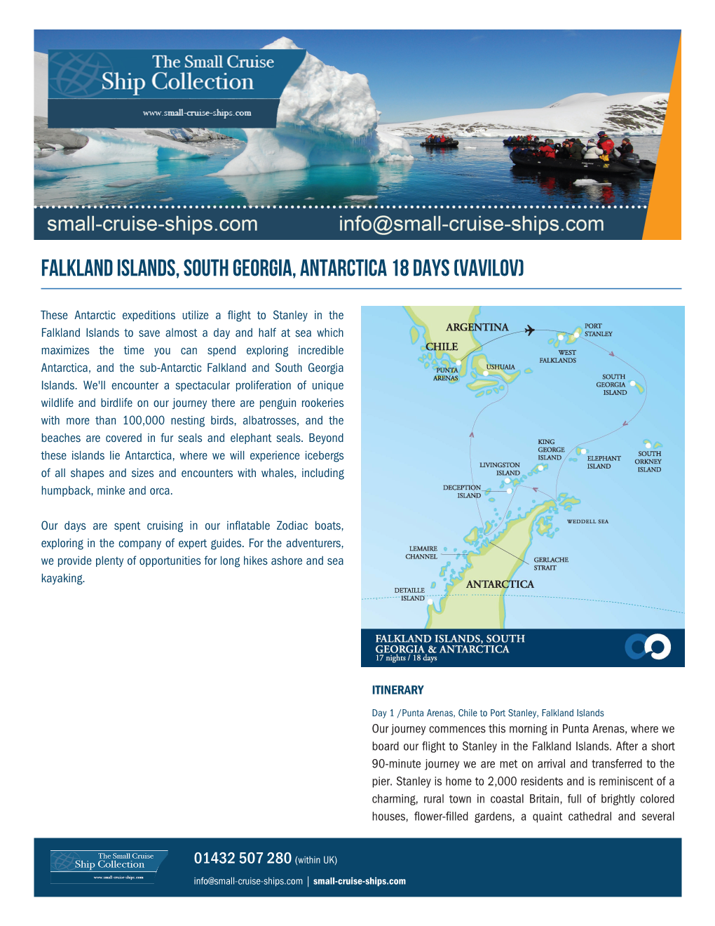 Falkland Islands, South Georgia, Antarctica 18 Days (Vavilov)