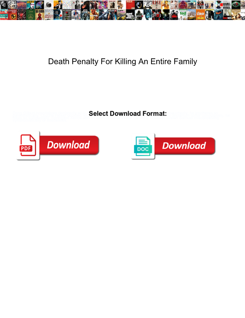 Death Penalty for Killing an Entire Family