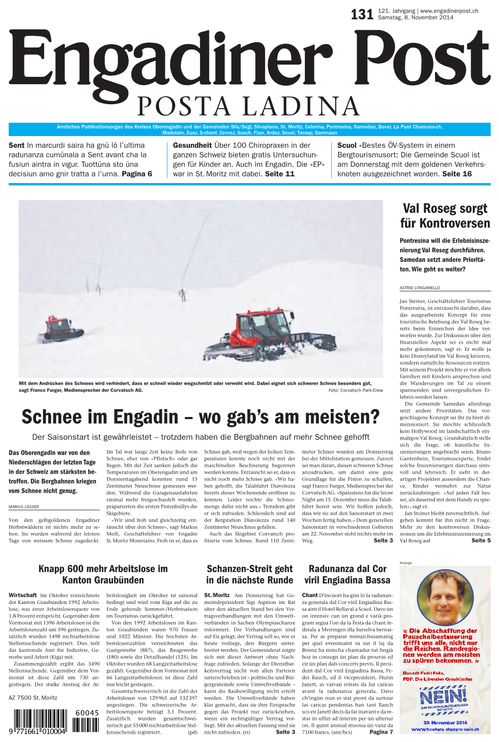 Schnee Im Engadin – Wo Gab’S Am Meisten? Mensioniert