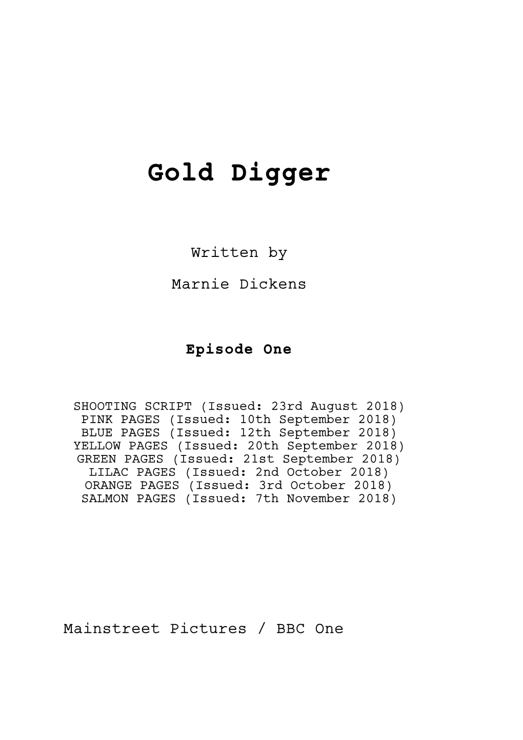 GOLD DIGGER Episode
