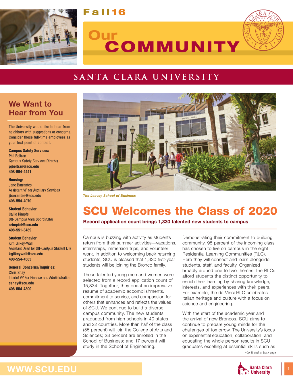 Fall 2016 Community Newsletter