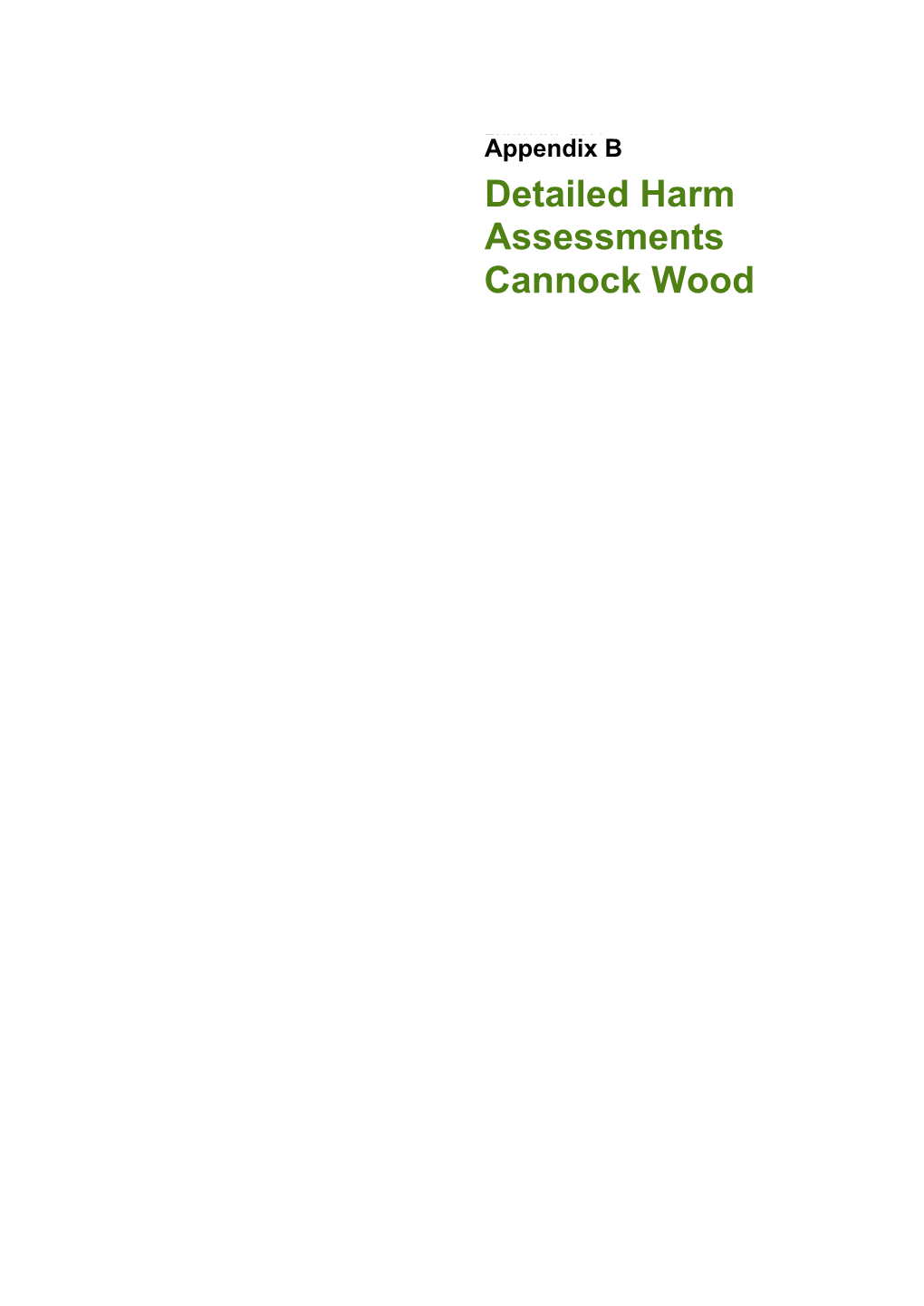 Green Belt Study Report (March 2021) Appendix B Cannock Wood