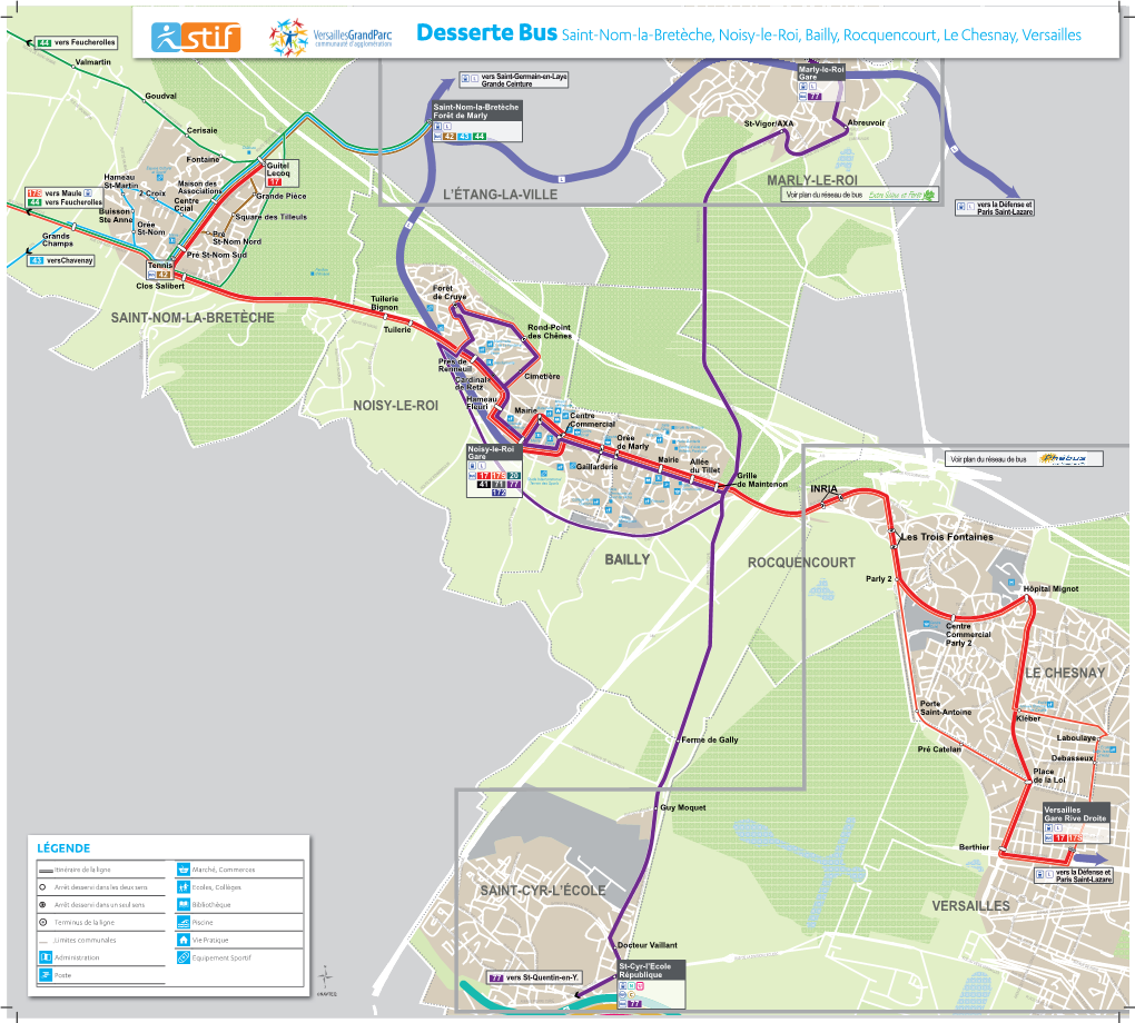 Plan Des Réseaux De Bus Bailly Et Noisy-Le-Roi