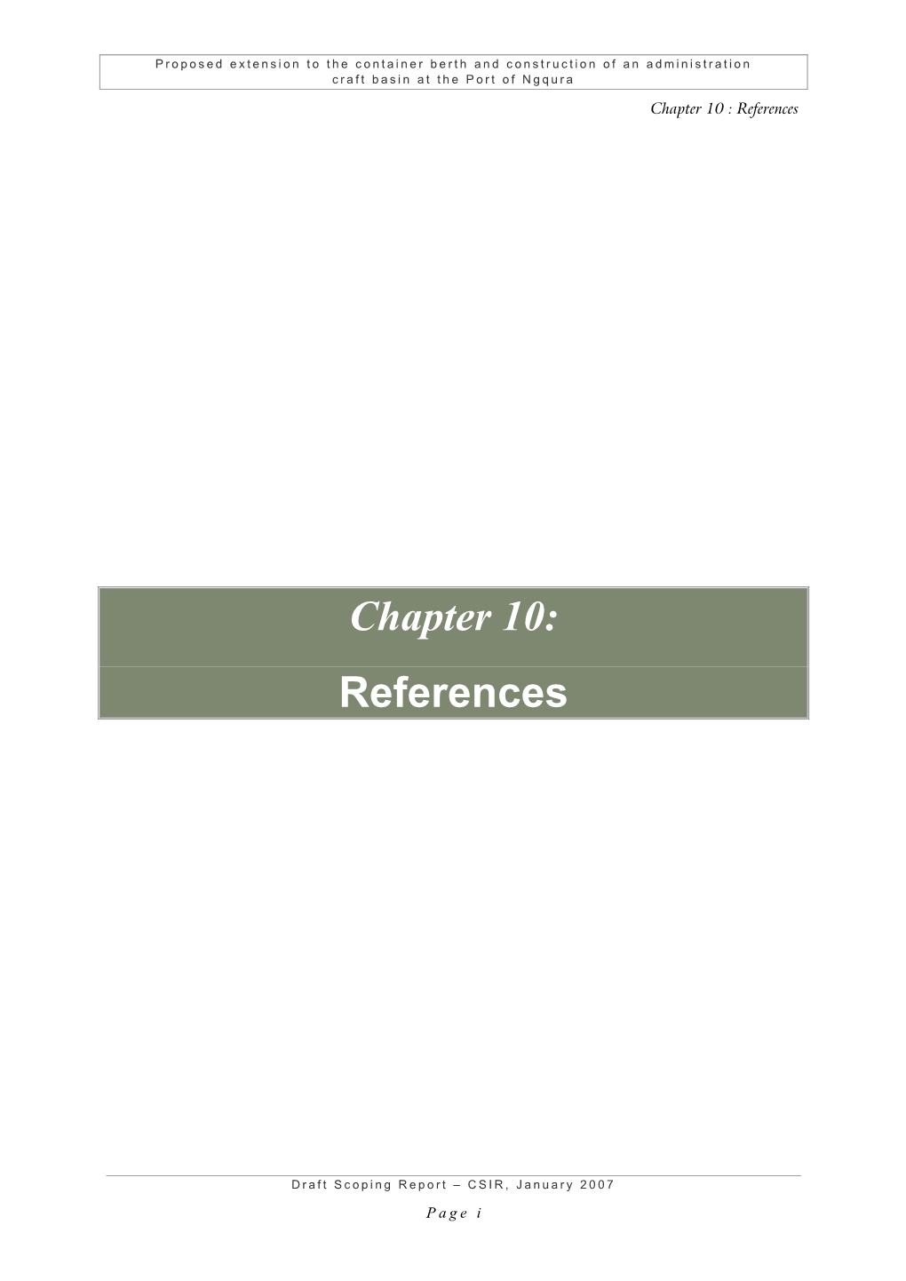 Chapter 10: References