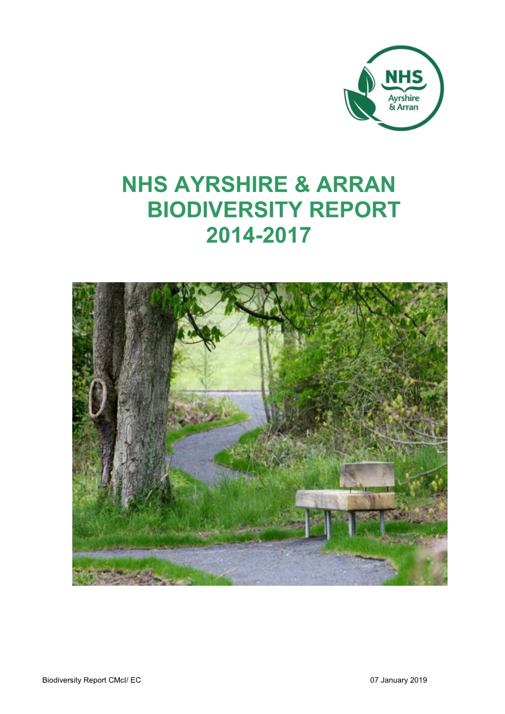 Nhs Ayrshire & Arran Biodiversity Report 2014-2017