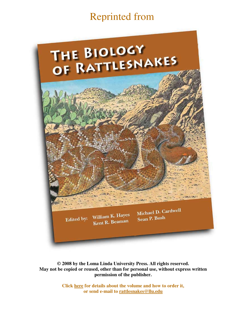 Tiger Rattlesnake Spatial Ecology