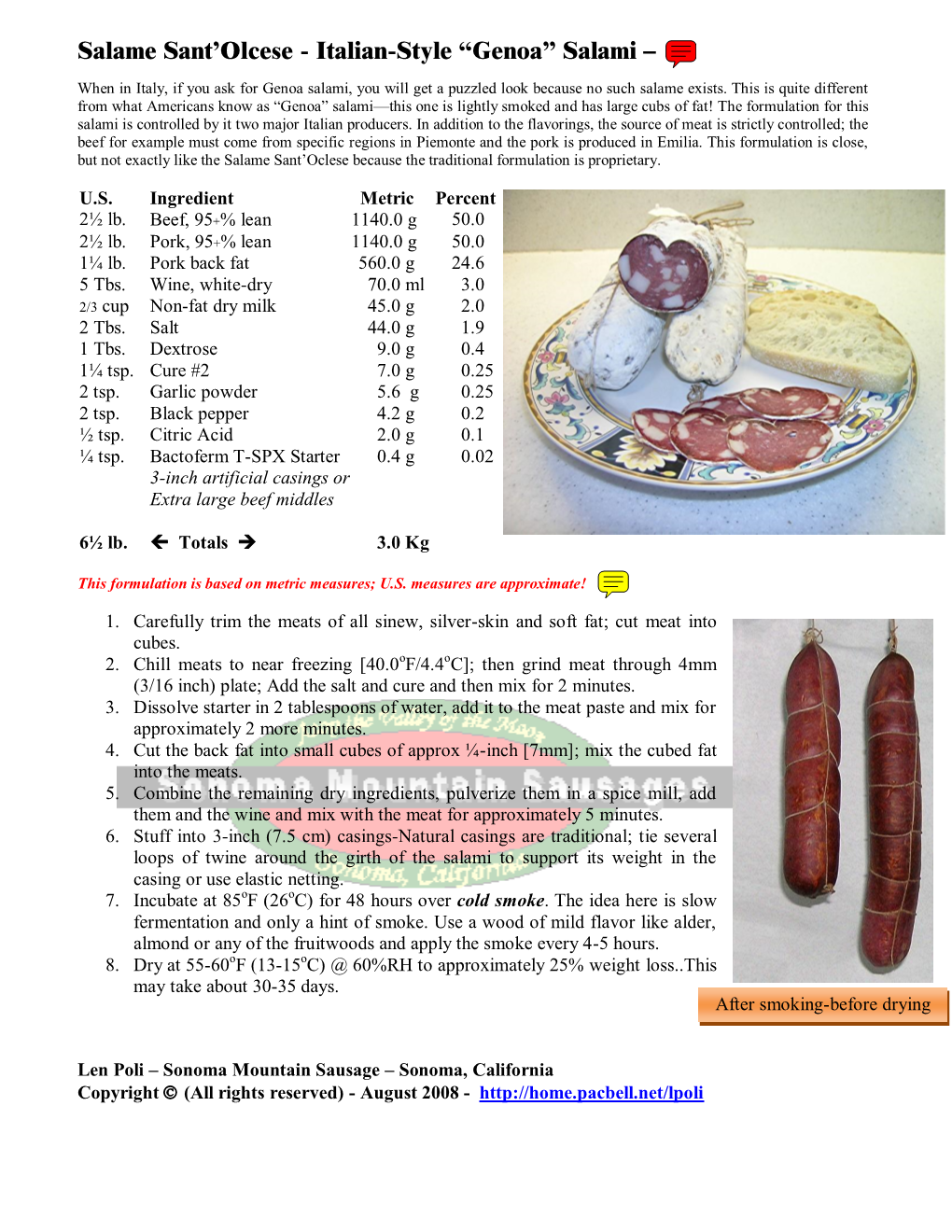 Genoa Salami, You Will Get a Puzzled Look Because No Such Salame Exists