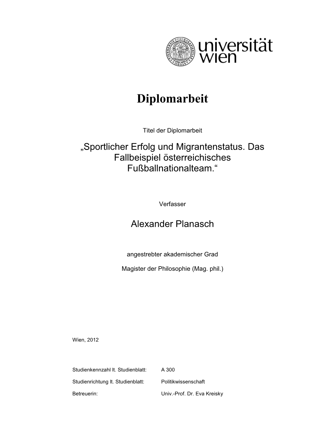 Diplomarbeit