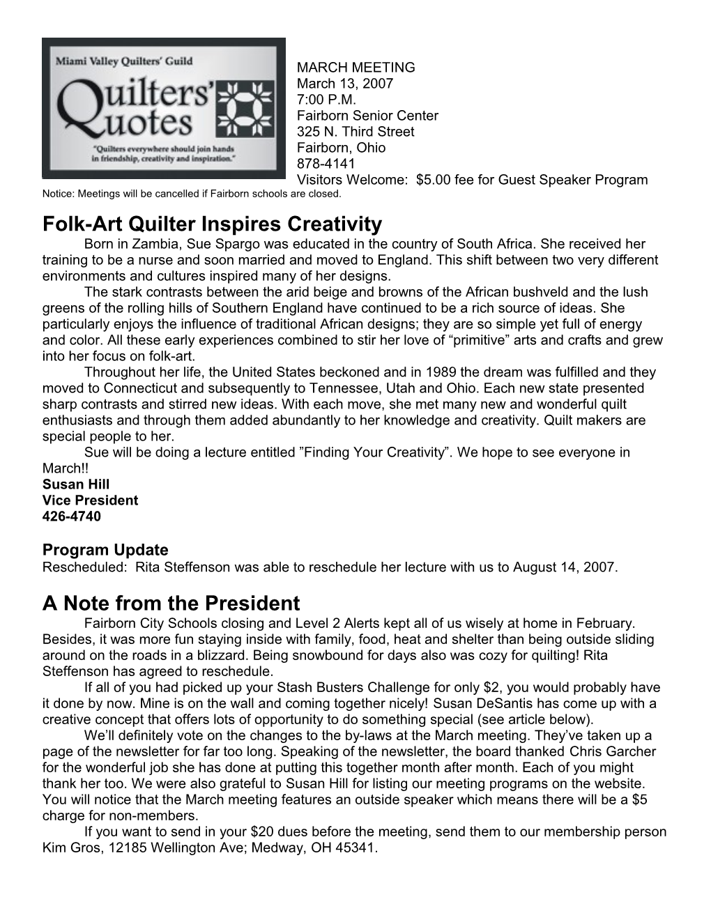 Folk-Art Quilter Inspires Creativity