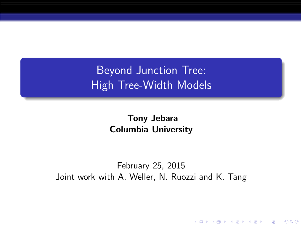 High Tree-Width Models