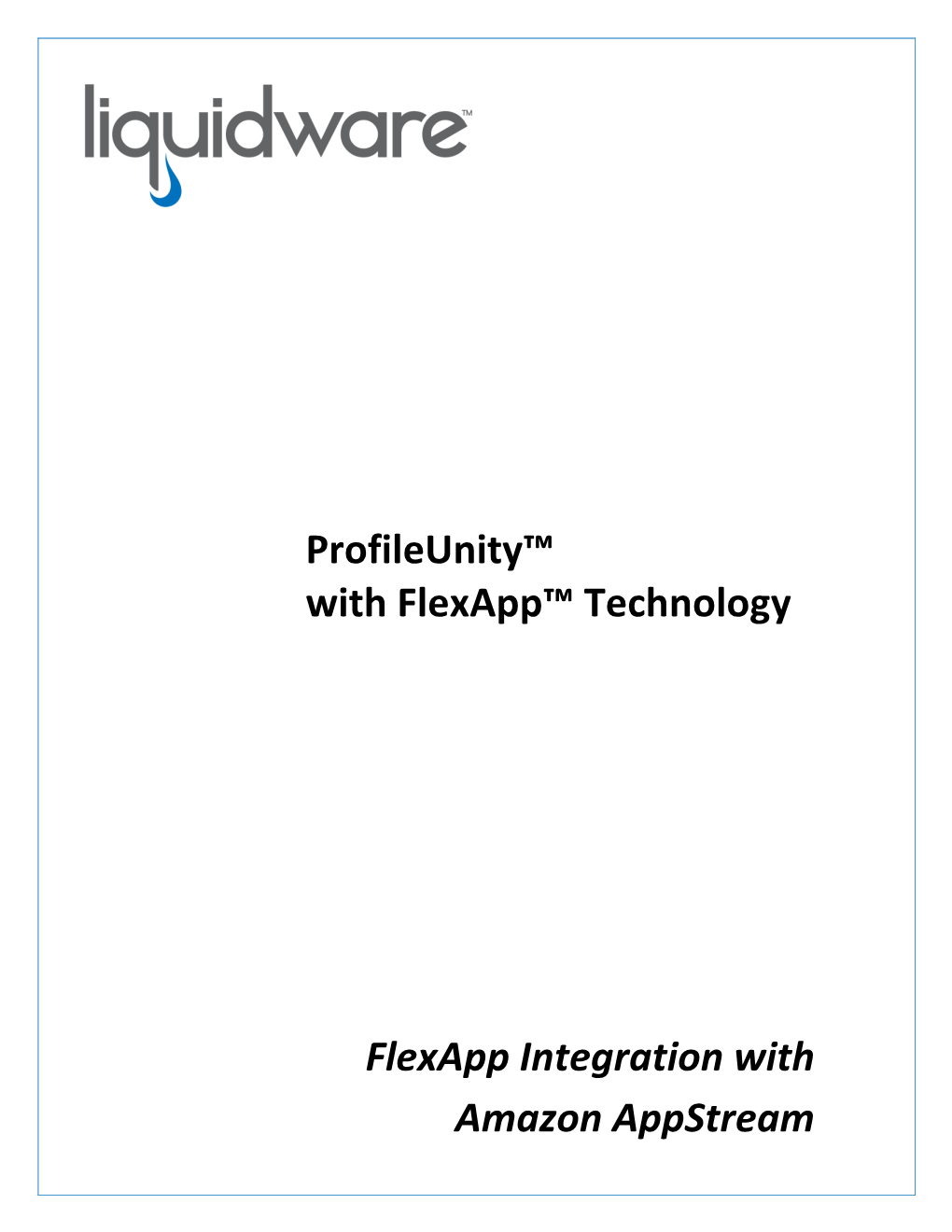 Flexapp Integration with Amazon Appstream Page 1