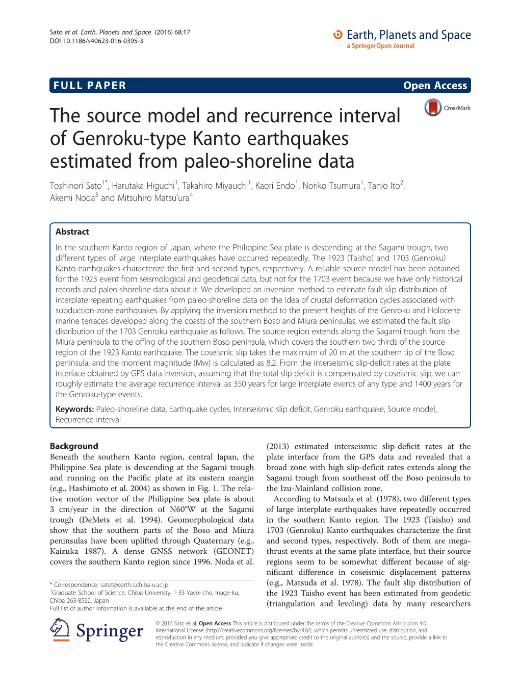 The Source Model and Recurrence Interval of Genroku-Type Kanto