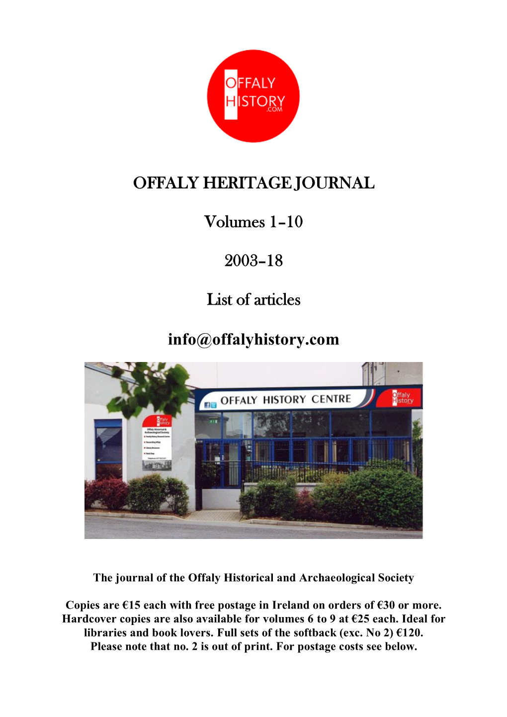 Offaly Heritage Journal