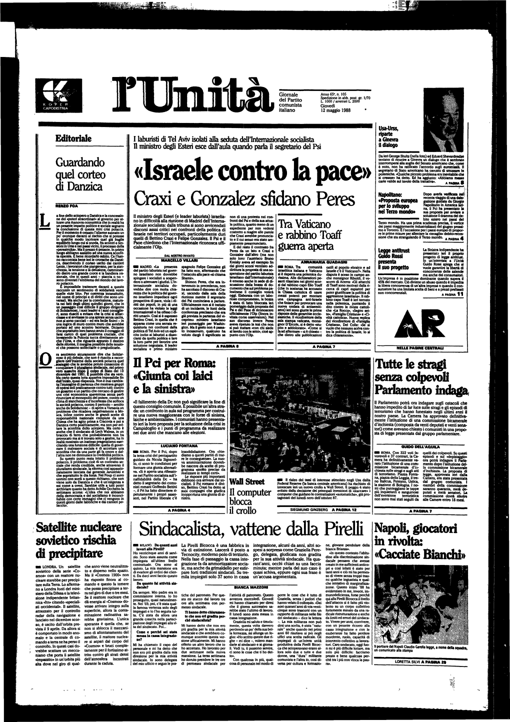 «Israele Contro La Pace» Carte Valide Sul Tavolo Della Trattativa»