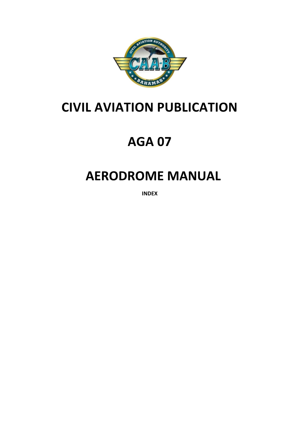 CAP AGA 07 Aerodrome Manual