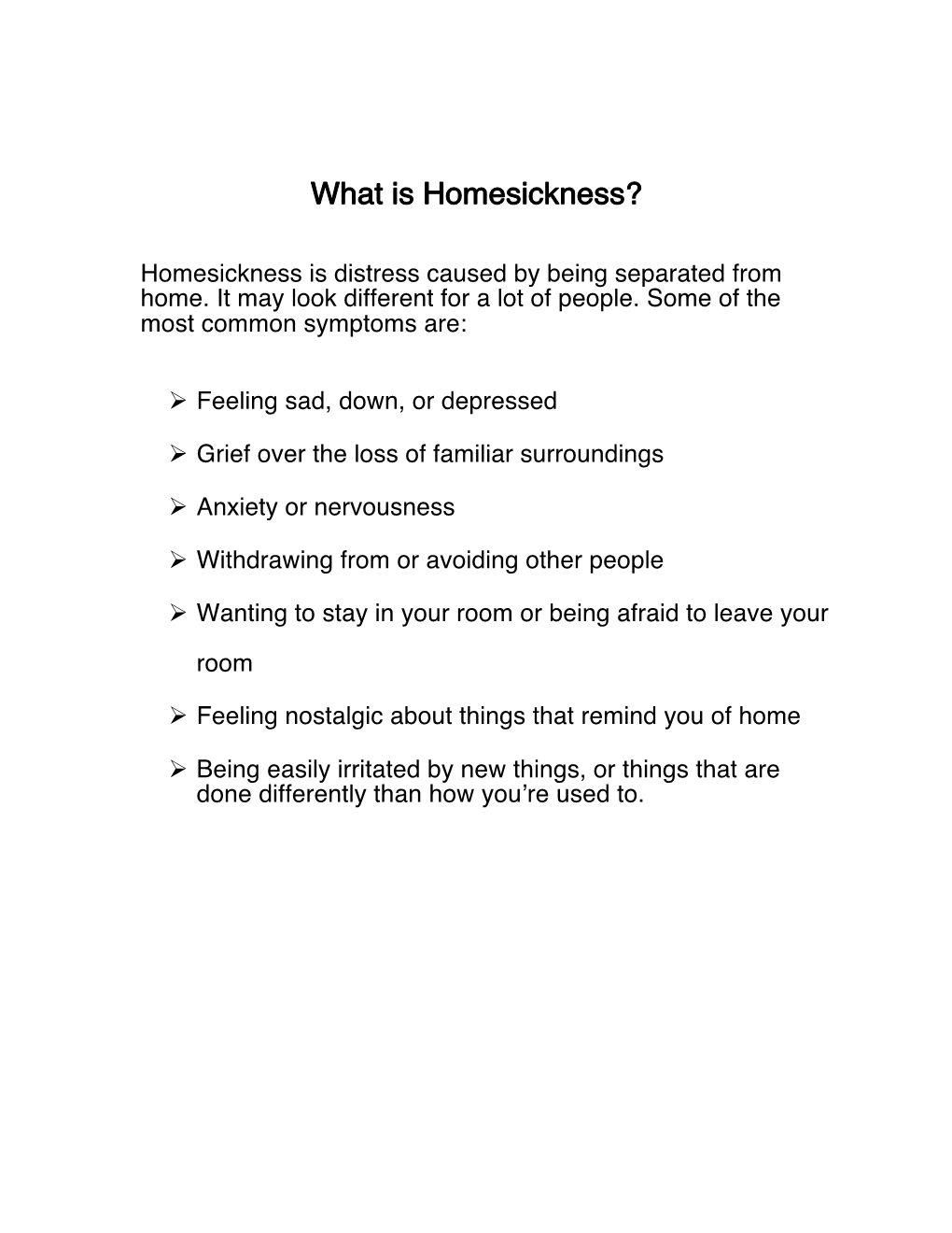 What Is Homesickness?