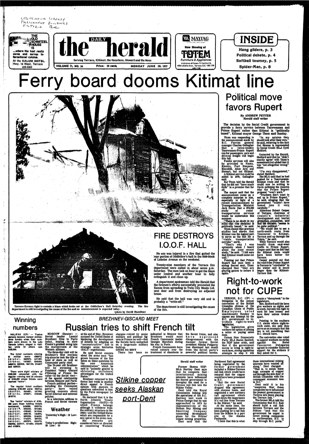 Ferry Board , Nms Kitimat Line