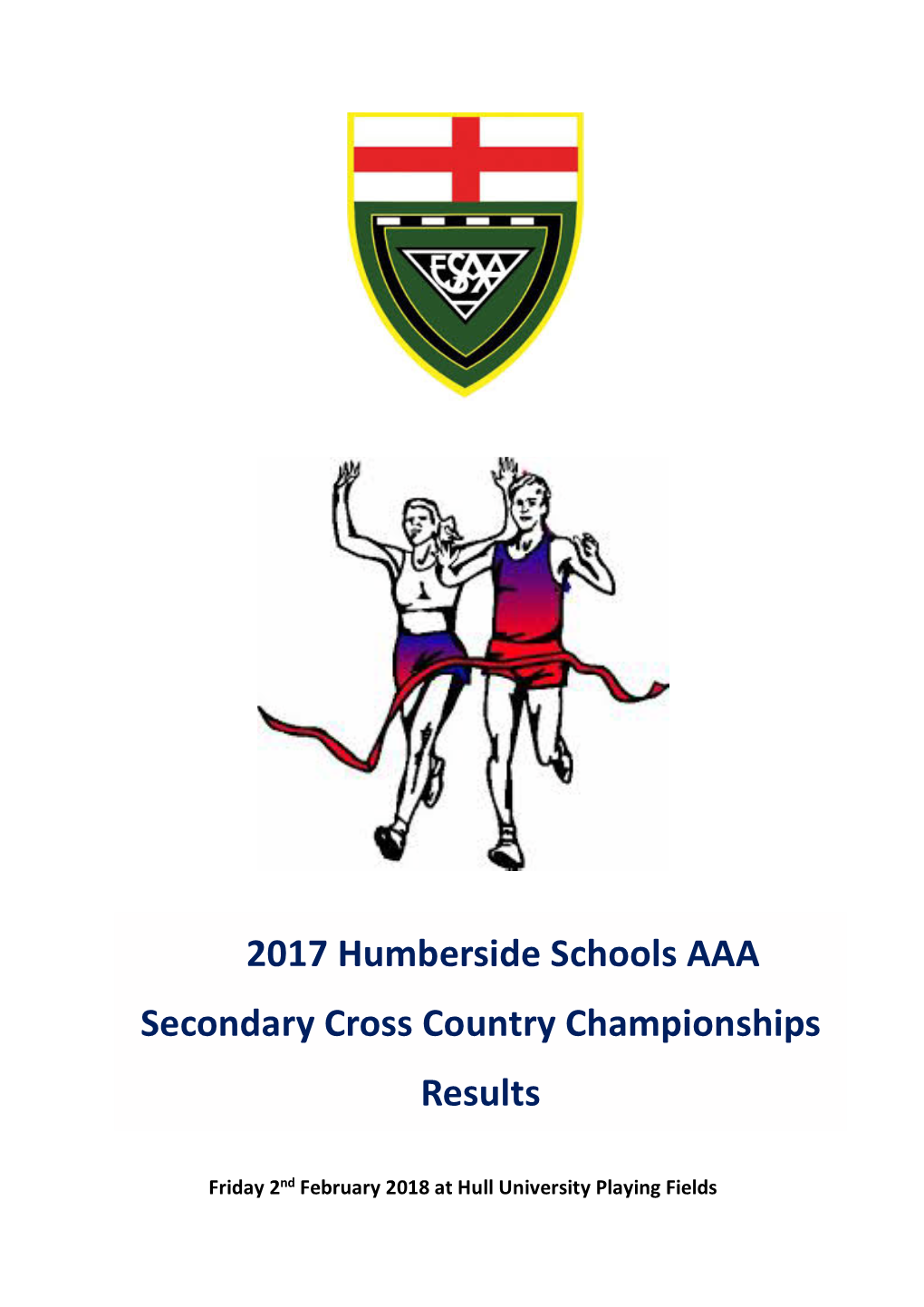 2017 Humberside Schools AAA Secondary Cross Country Championships Results