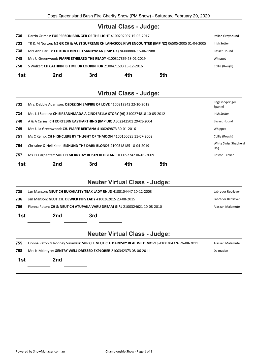 Marked Catalogue