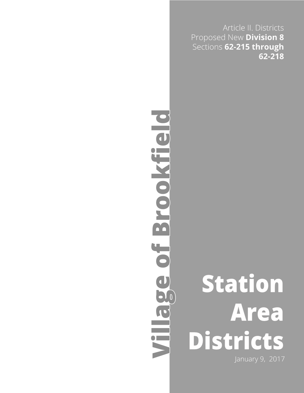 Village of Brookfield Station Area Districts 1 62-215