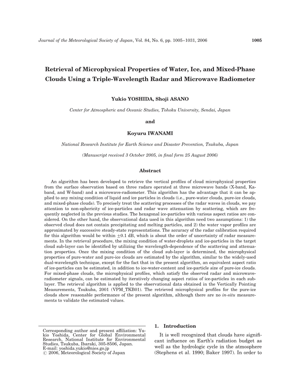 Retrieval of Microphysical Properties of Water, Ice, and Mixed-Phase Clouds Using a Triple-Wavelength Radar and Microwave Radiometer