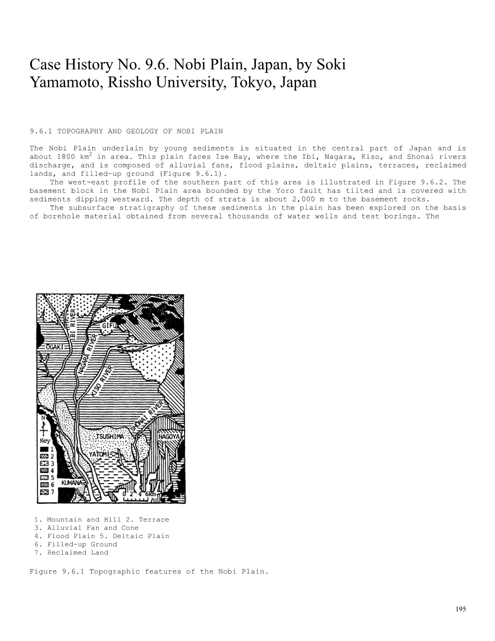 Case History No. 9.6. Nobi Plain, Japan, by Soki Yamamoto, Rissho University, Tokyo, Japan