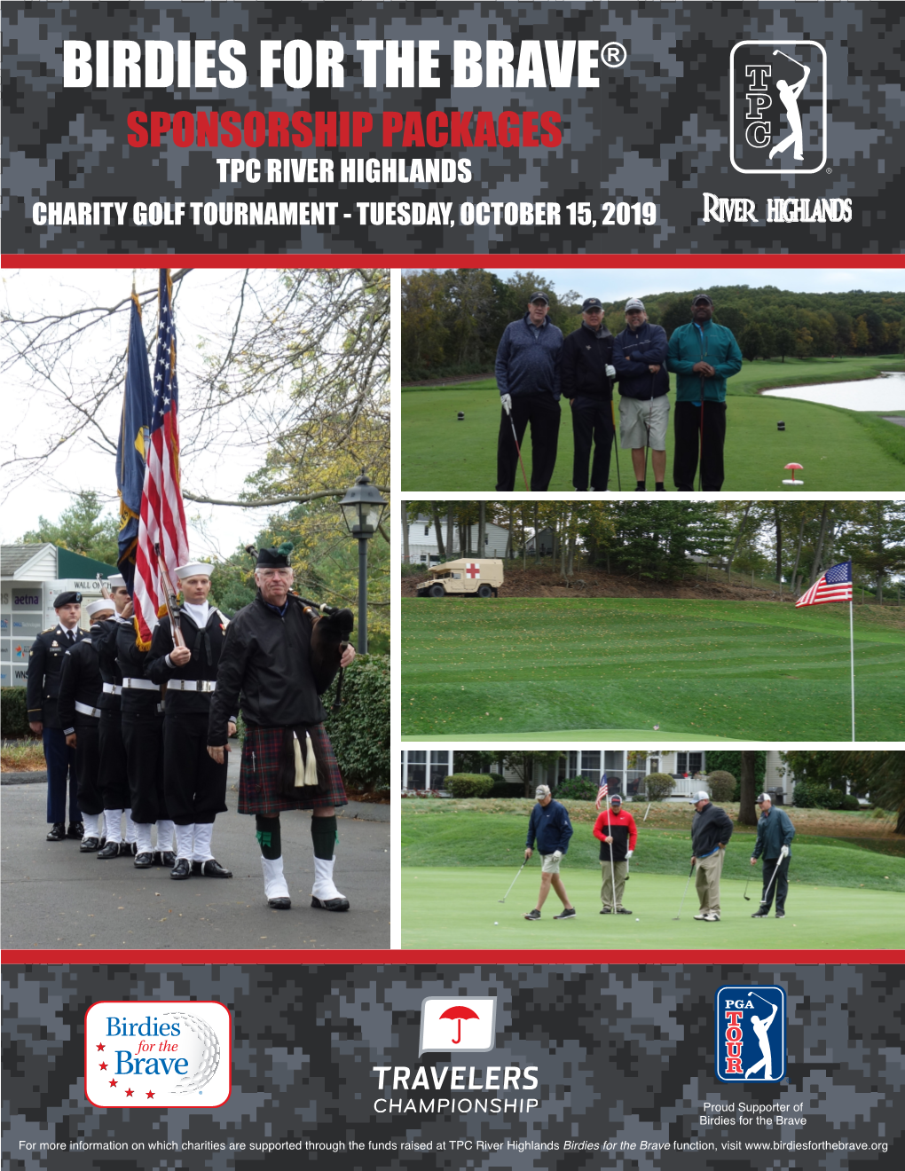 Birdies for the Brave® Sponsorship Packages Tpc River Highlands Charity Golf Tournament - Tuesday, October 15, 2019