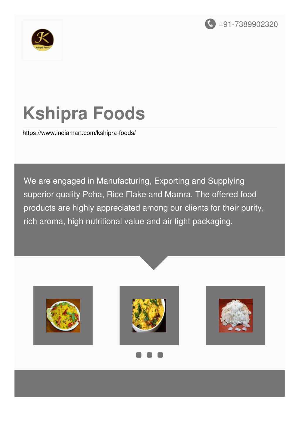 Kshipra Foods