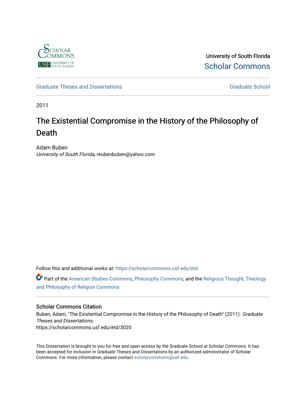 The Existential Compromise in the History of the Philosophy of Death