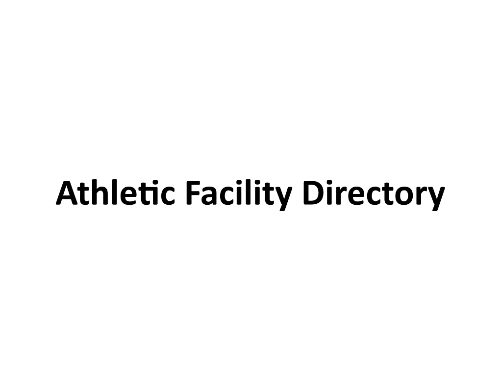 Athle+C Facility Directory