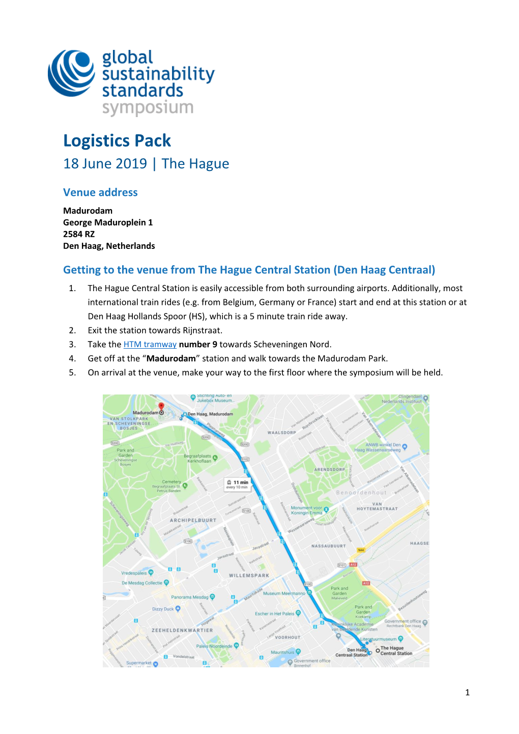 Logistics Pack 18 June 2019 | the Hague