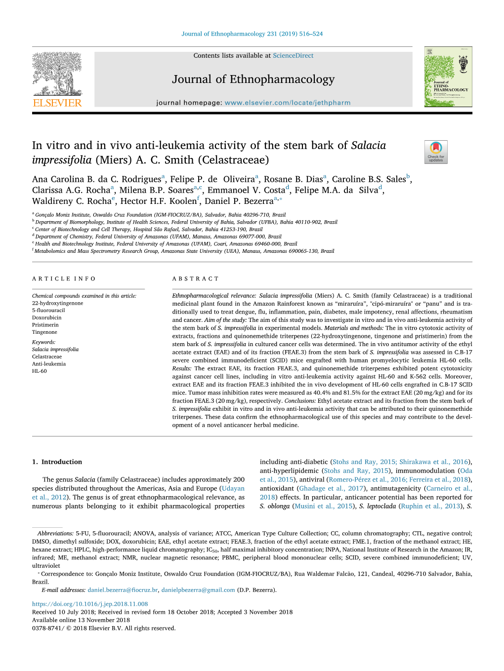 Rodrigues A.C. in Vitro and in Vivo Anti... 2019.Pdf