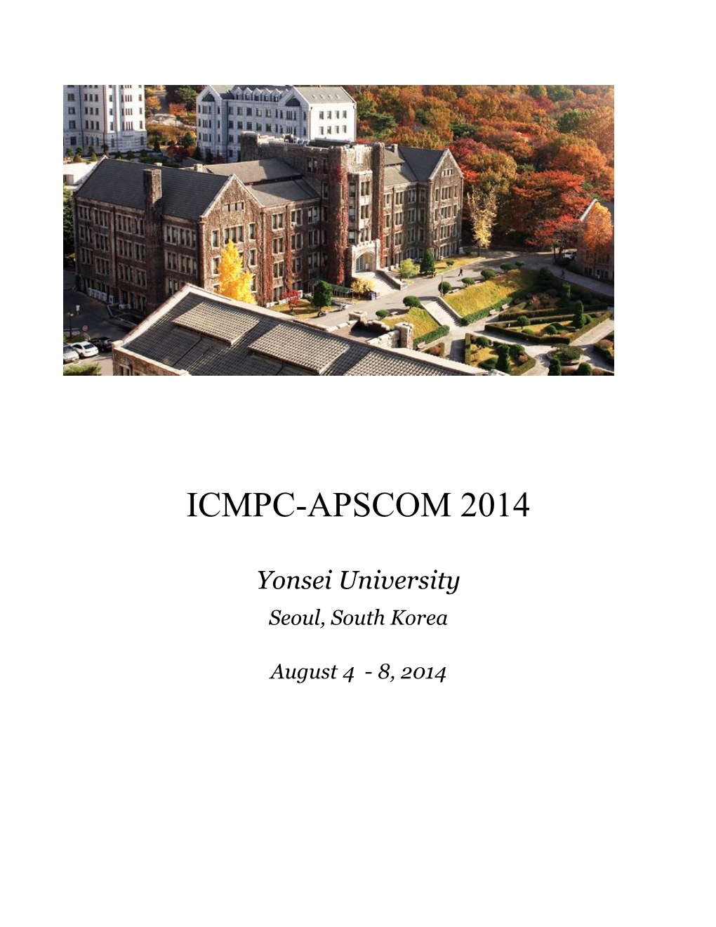 Icmpc-Apscom 2014