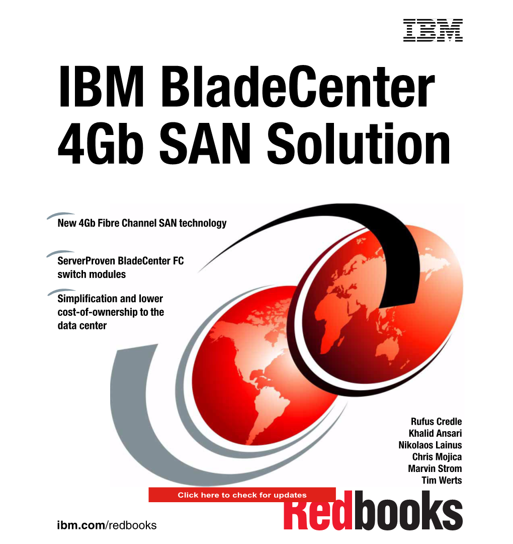 IBM Bladecenter 4Gb SAN Solution