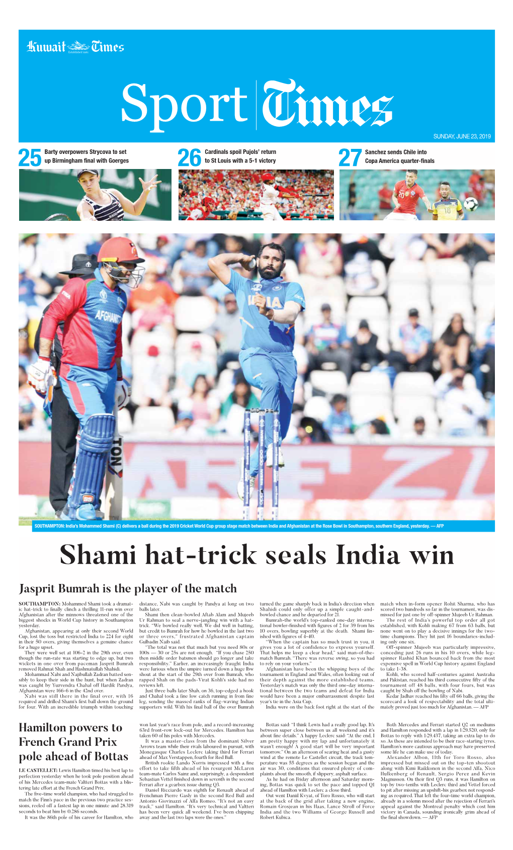 Shami Hat-Trick Seals India Win