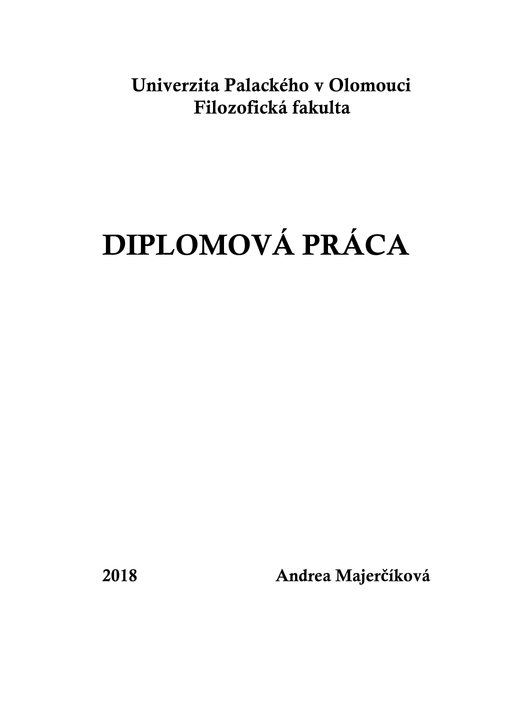 Diplomová Práca