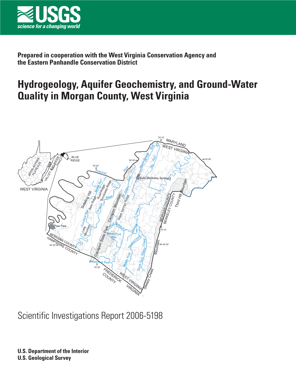 Hydrogeology, Aquifer Geochemistry, and Ground-Water Quality in Morgan County, West Virginia