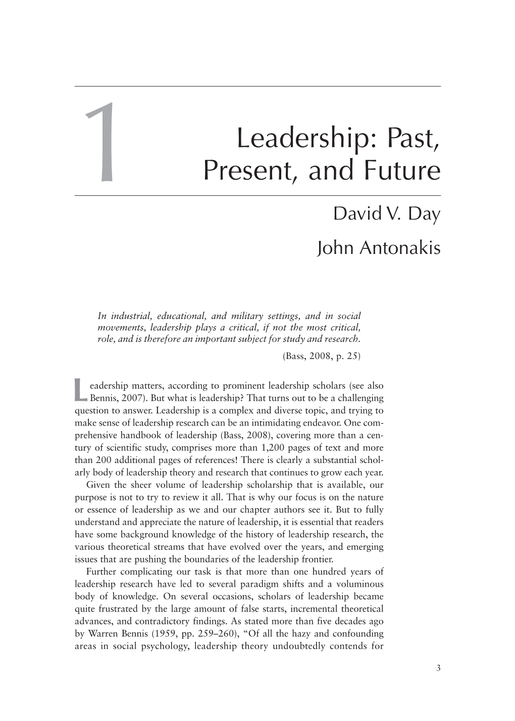 Leadership: Past, Present, and Future 5 with a Widespread Belief That Leadership Is Vital for Effective Organizational and Societal Functioning